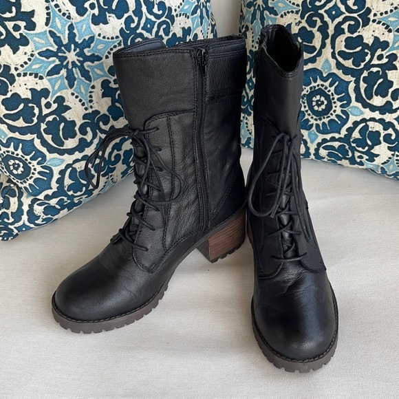 Lucky Brand Shoes - Lucky Brand Leather Side Zip Boots - NWOT